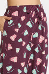 Rosaline Sugar Rush Knit Cotton Pyjama Set - Grape Wine — thumbnail 6